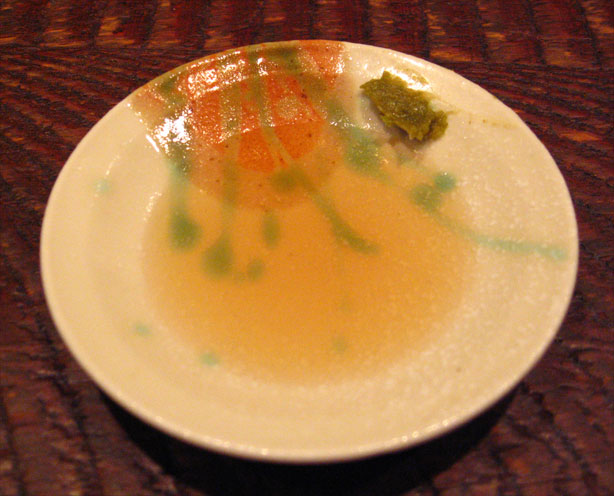 2006年11月8日　福三　骨コツ鶏だんごは添付の柚子胡椒と三杯酢でお召し上がりください